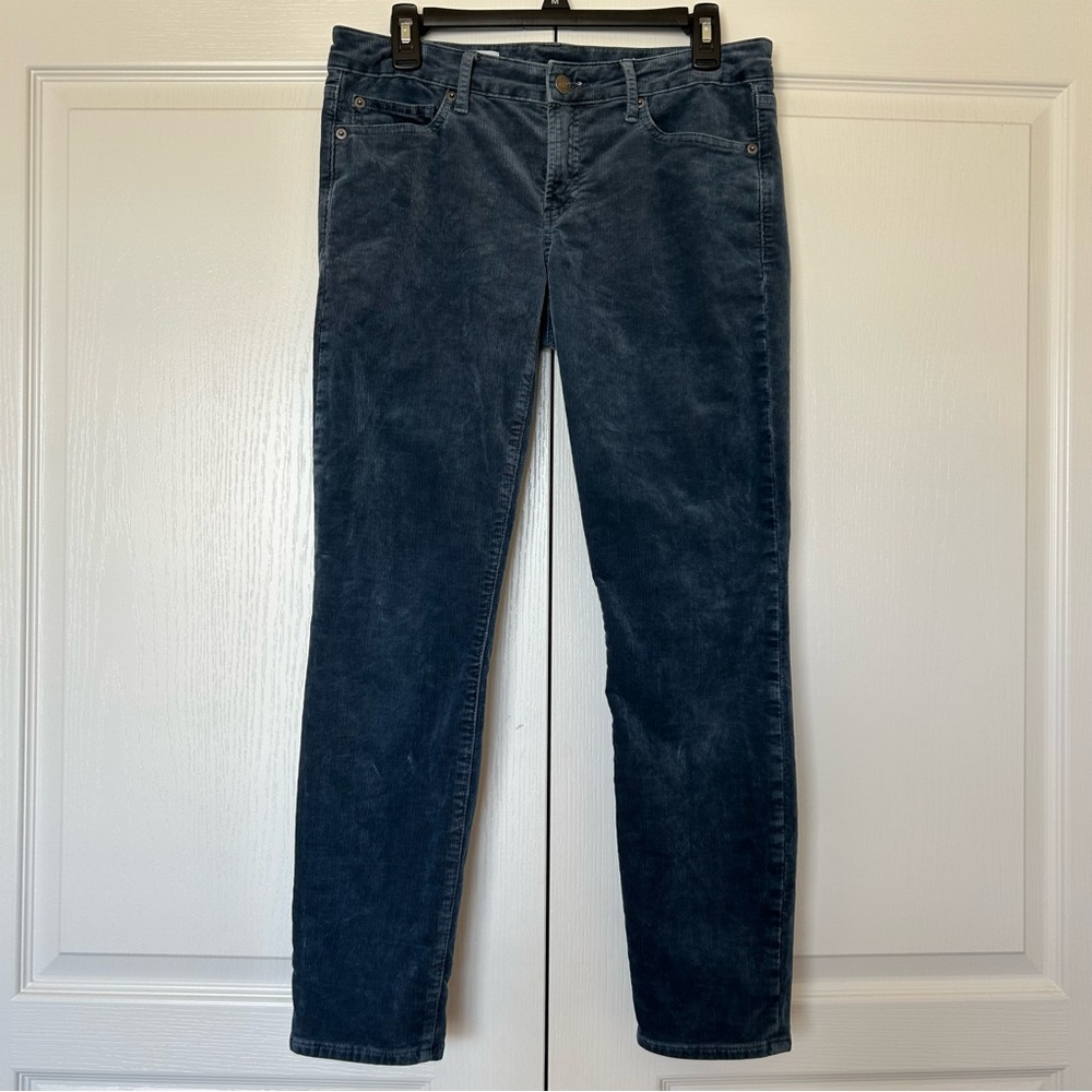 GAP 1969 Blue Always Skinny Corduroy Straight Leg Pants Bottoms Size 28s Petite